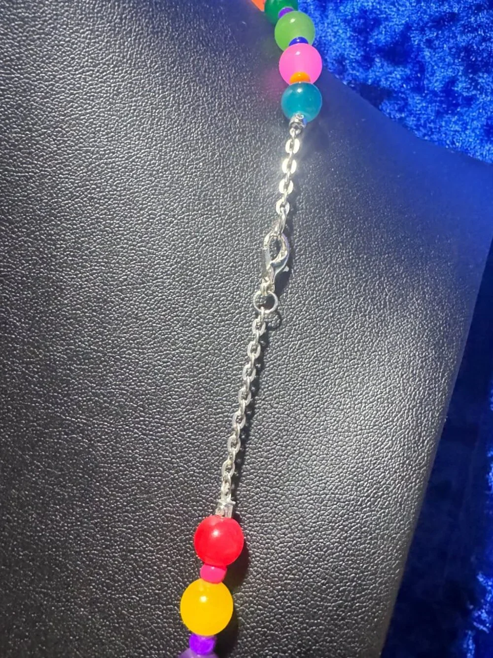 Tennis Necklace Multicolor High Quality 8mm Round Glass Beads for Kids / Teens